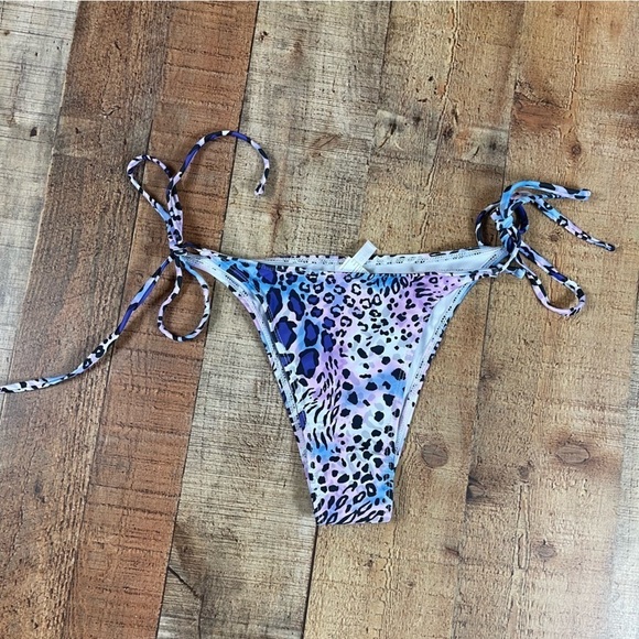 NEW Ekouaer Large Triangle Bikini Set Cover Up Tie Dye Animal Print Pastel Pool - Picture 9 of 16